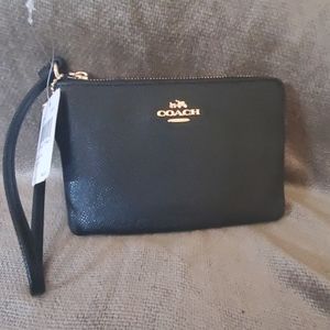Black Coach wristlet- new w/ tags